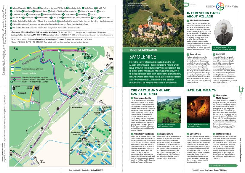 Turistafüzet Szomolányról - Tourist miniguide - Smolenice
